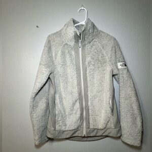The‎ North Face Cozy Sherpa Fleece Full-Zip Jacket off white Plush Outerwear